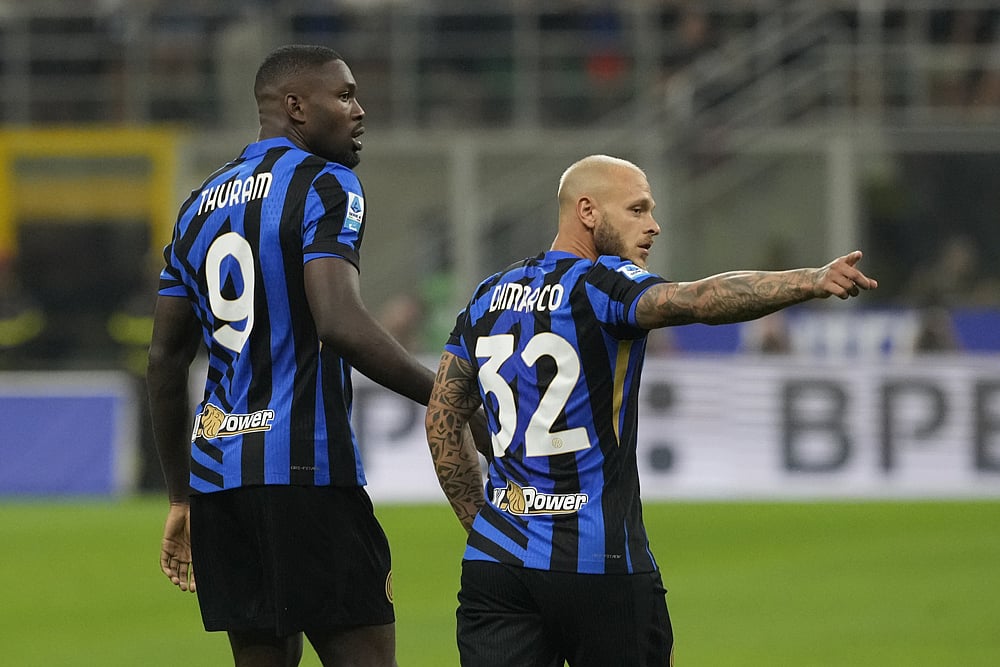| Photo: AP/Luca Bruno : Inter Milan players celebrate.